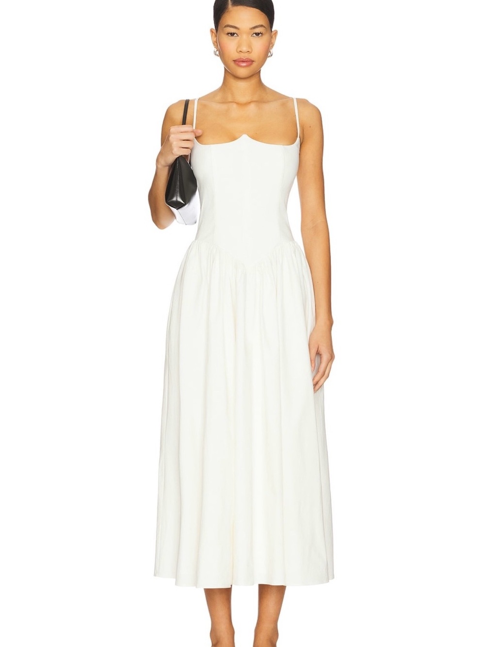 Camila Coelho Antonella White Midi Dress in White from Revolve